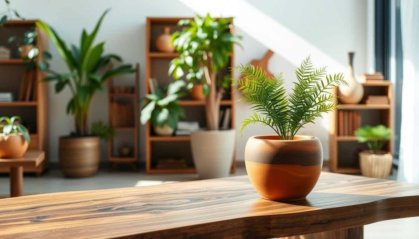 Missing a Sense of Life in Your Space? Try a Natural Plant-and-Wood Pairing
