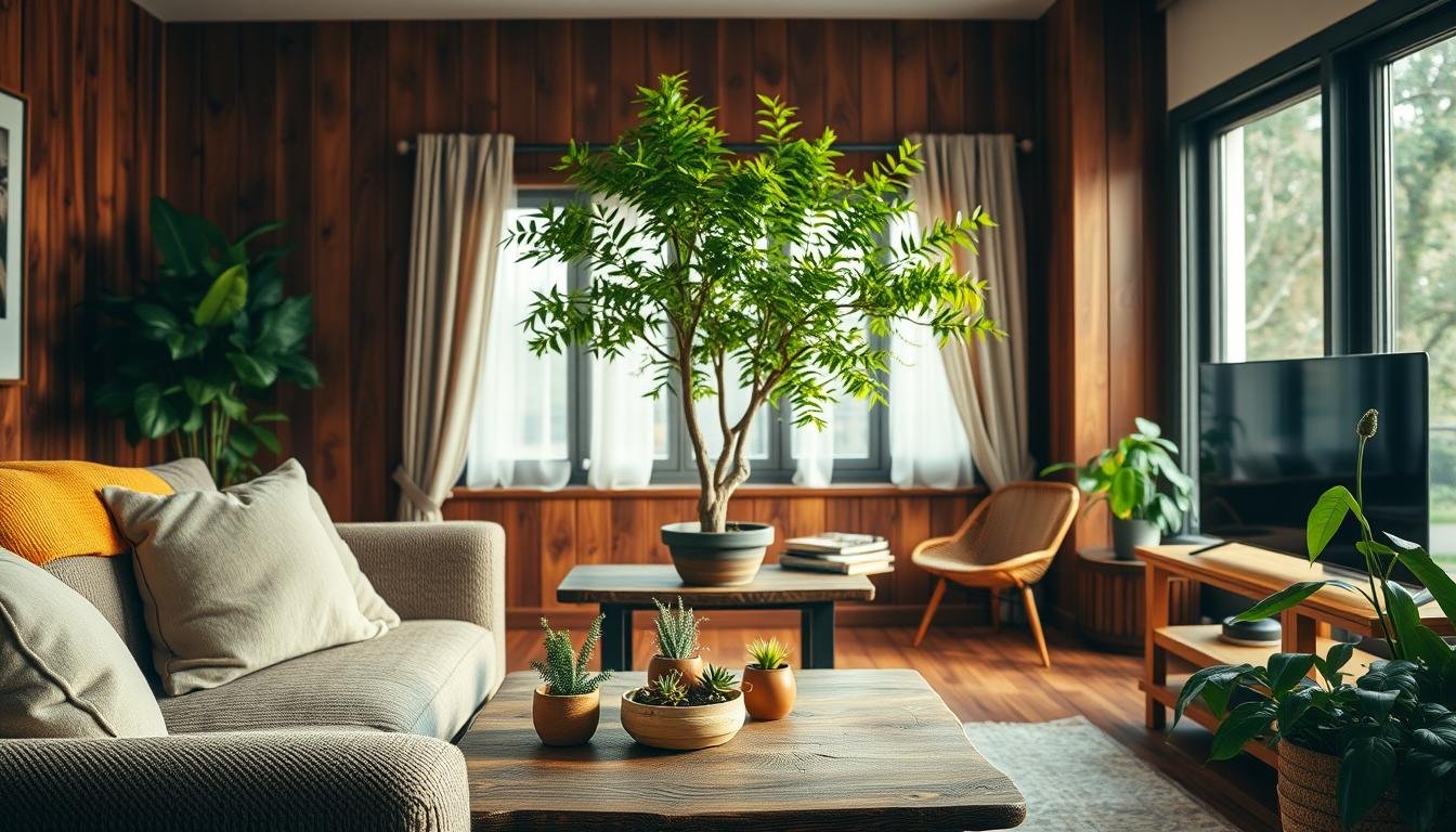 Pair Plants With Wood for Calm