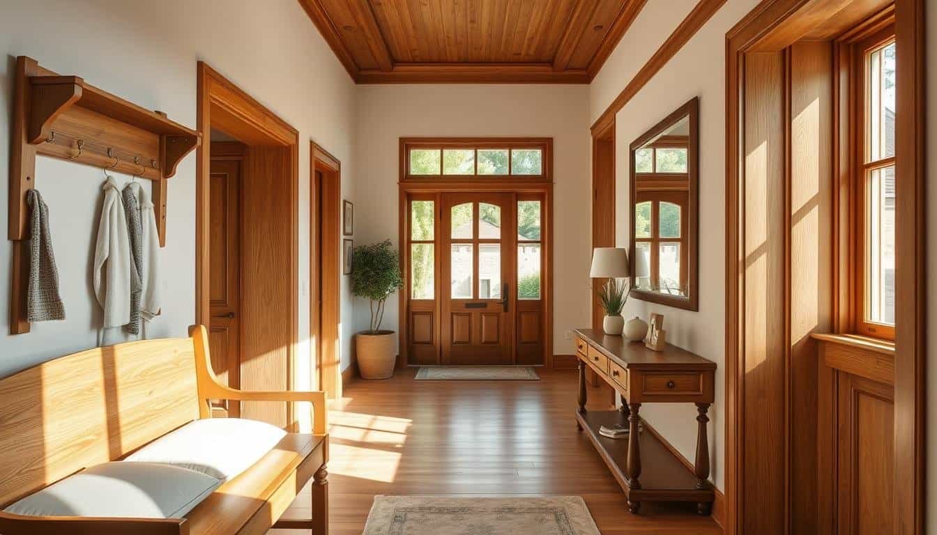 Walk In the Door and Feel… Nothing? Try a Gentle Wood Accent in the Entryway