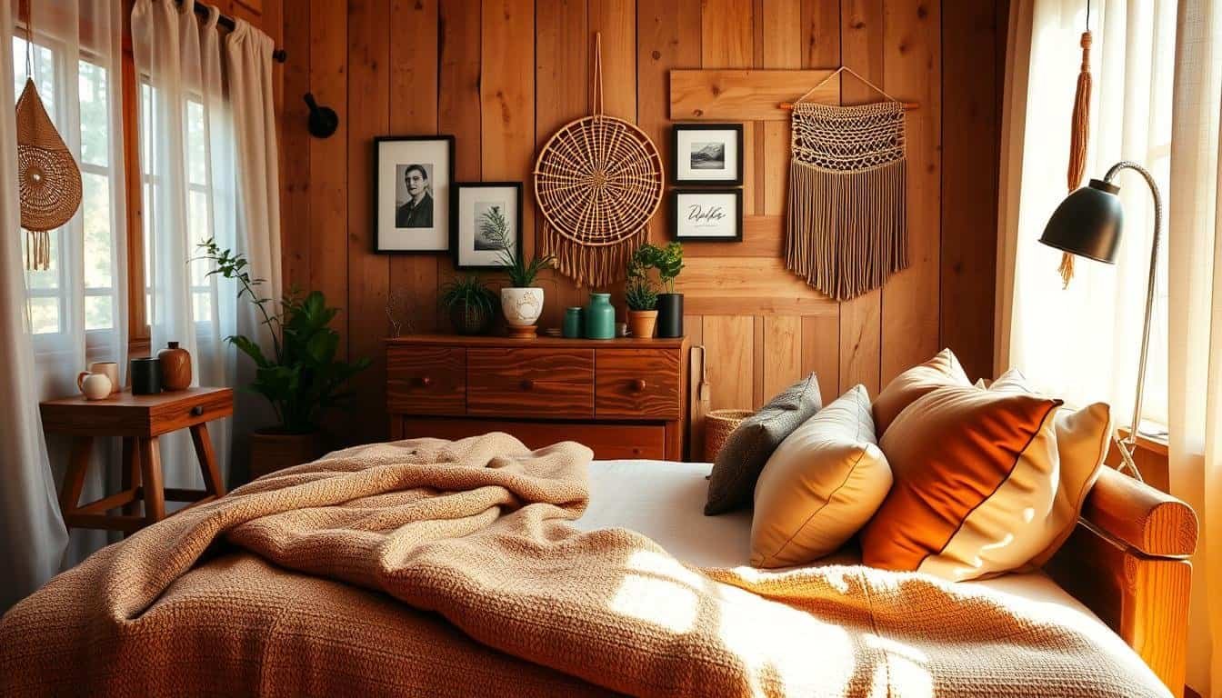 Cozy Bedroom Styling with Wood