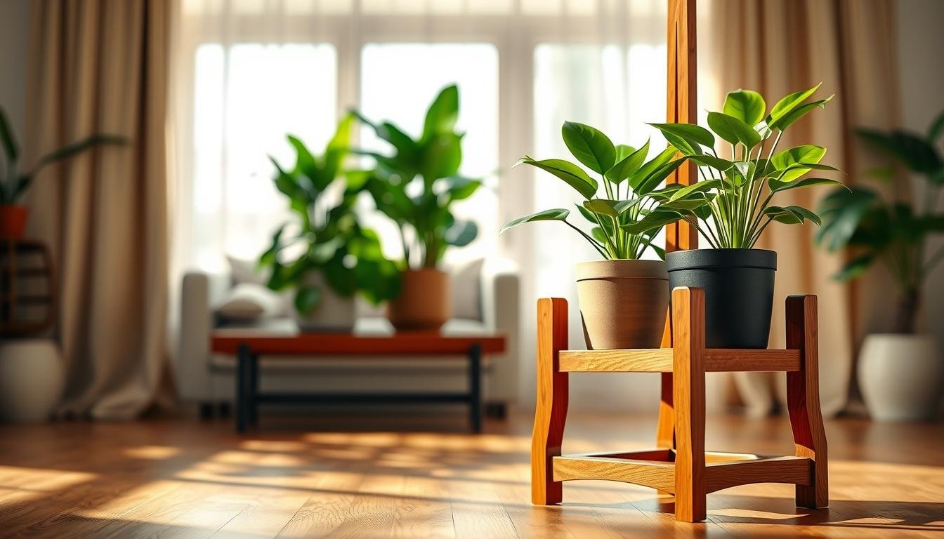 Plant Displays Using Wood