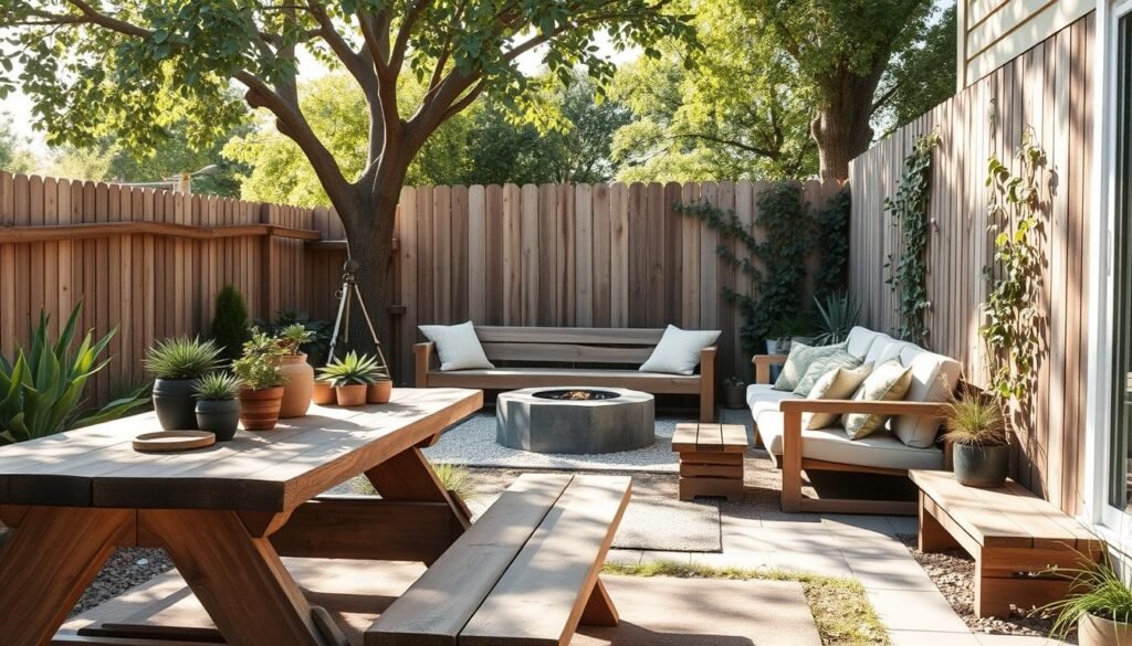 Relaxed Backyard Wood Ideas