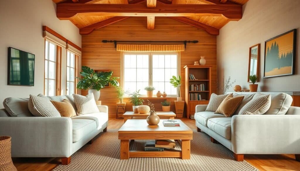 Relaxed Living Rooms with Wood