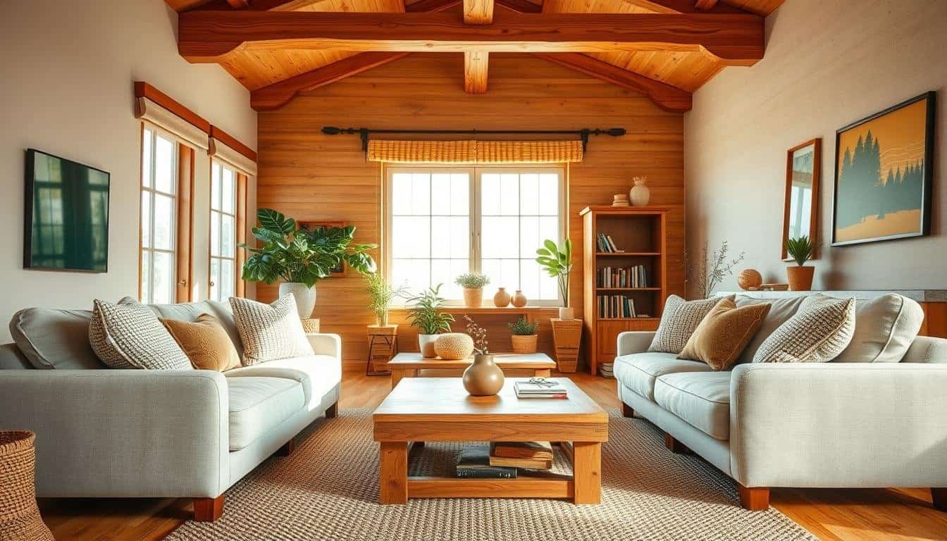 Relaxed Living Rooms with Wood
