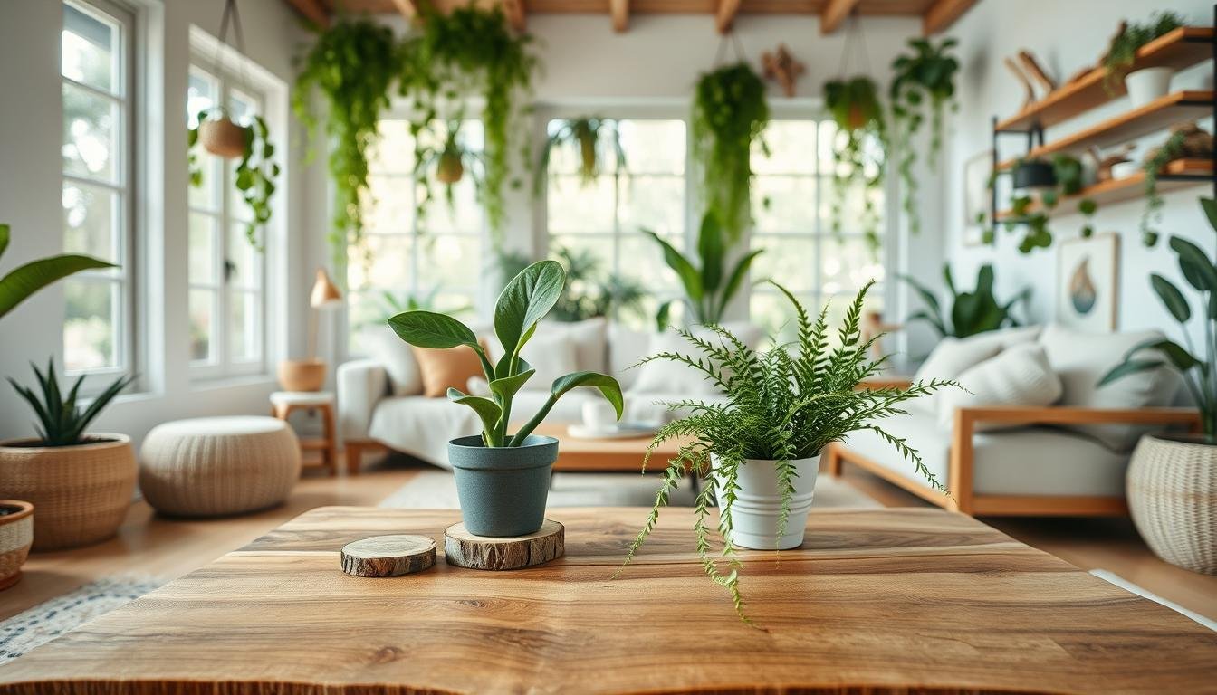 Wood and Plant Decor Ideas