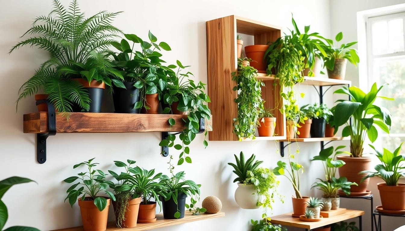 Wooden Shelves for Plants