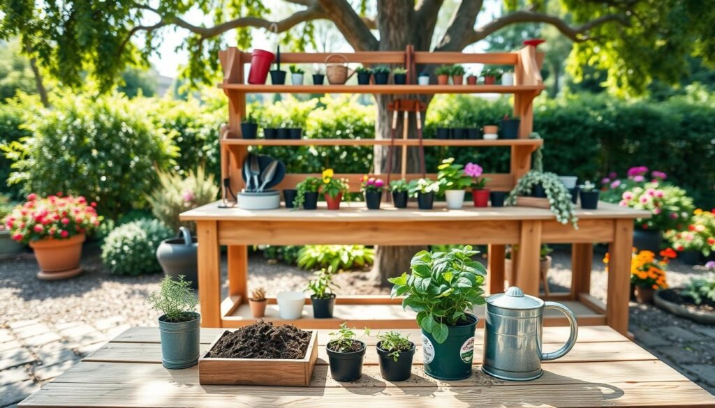 A Backyard Potting Bench Can Make Gardening Much Easier