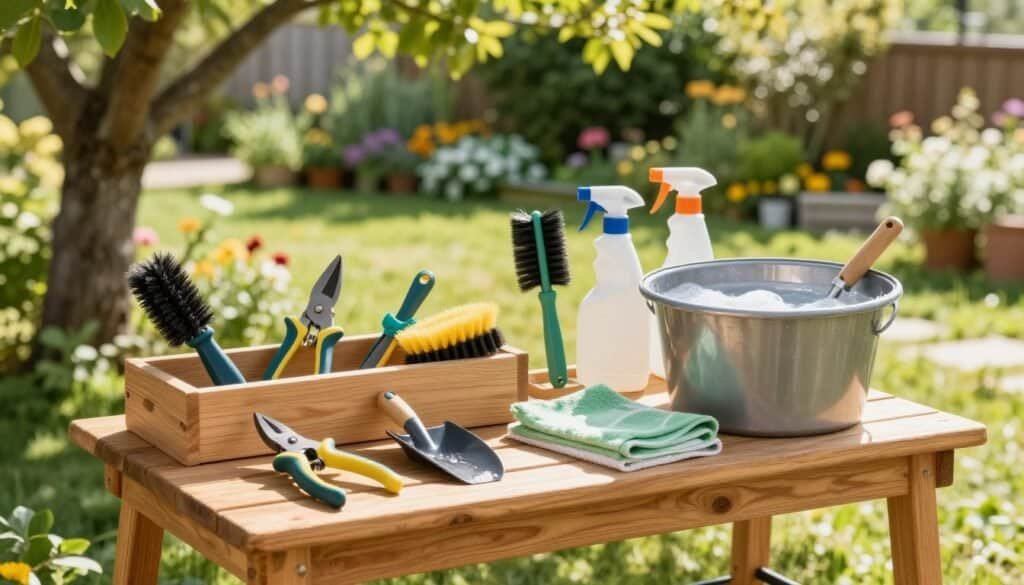 A Garden Tool Cleaning Station Makes Outdoor Work Much Easier