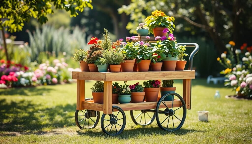 A Rolling Plant Cart Can Make Outdoor Gardening Much Simpler