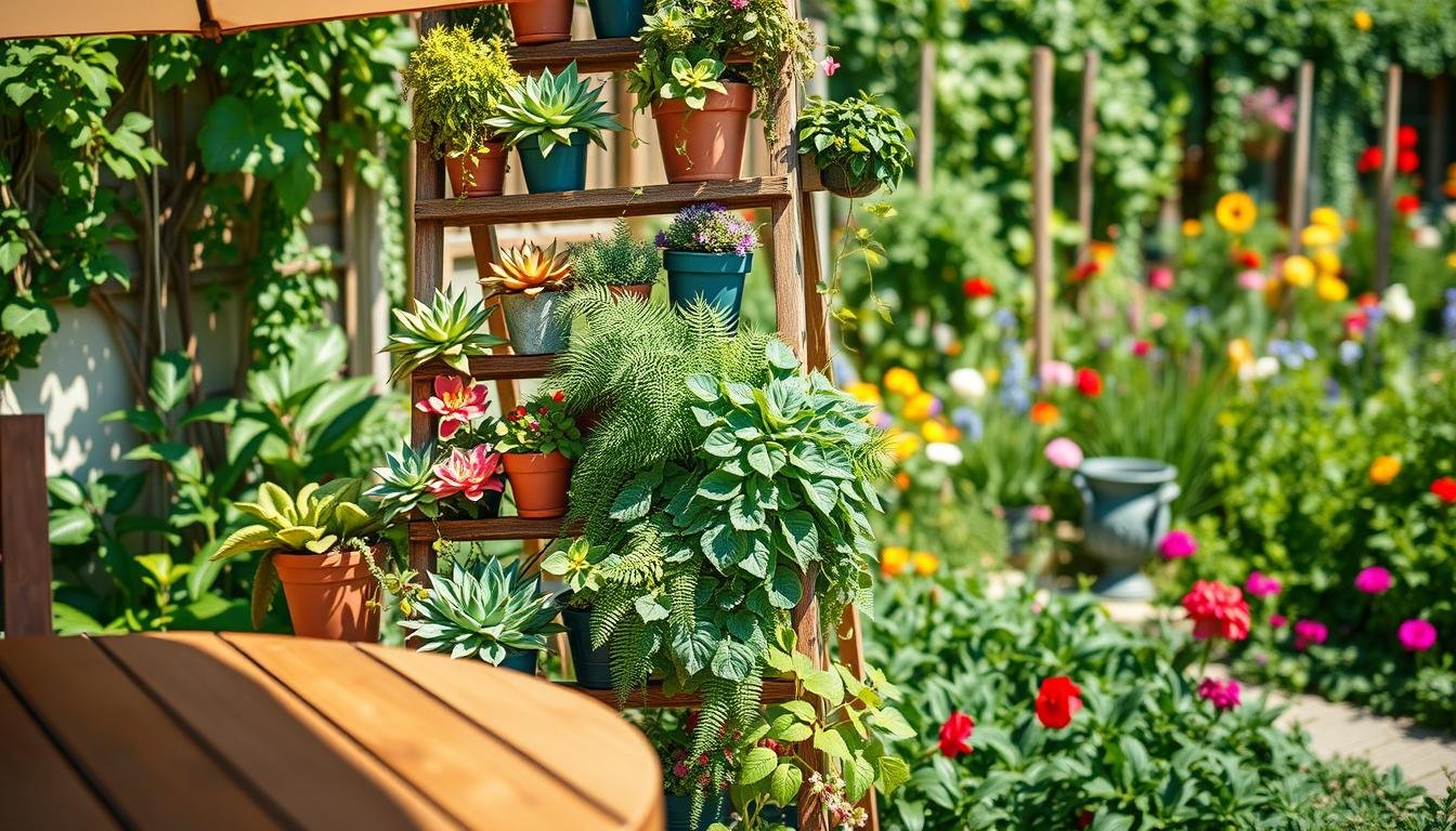 Looking for a Simple Way to Display Plants? Try a Garden Ladder Stand