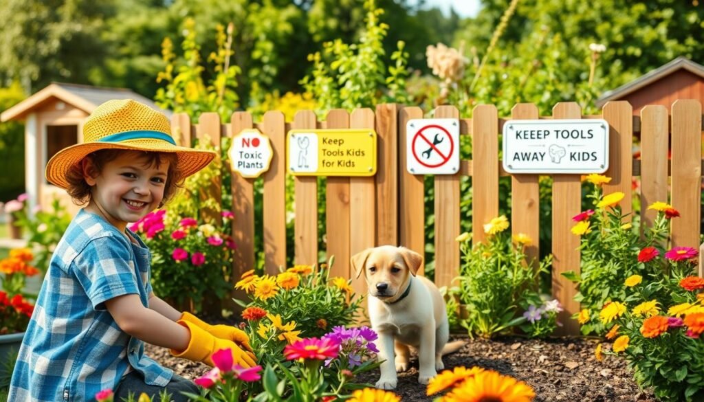 Garden safety 101 for kids and animals.