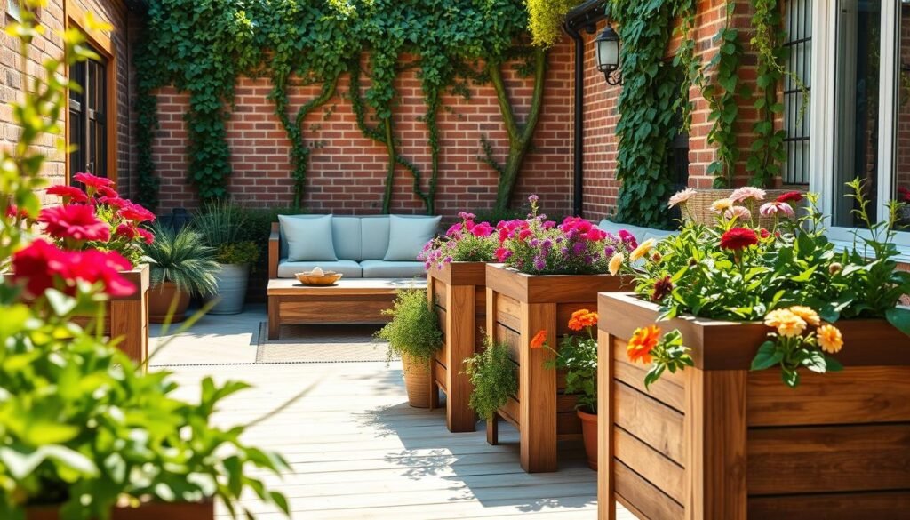 Patio Wooden Planters That Make Small Spaces Feel Bigger